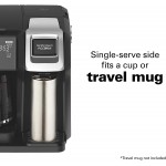 Hamilton Beach FlexBrew Coffee Maker, Single Serve & Full Pot, Compatible with K-Cup Pods or Grounds, Programmable, Includes Permanent Filter, Black (49950C), Silver