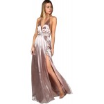 SheIn Women&#39;s Sexy Satin Deep V Neck Backless Maxi Club Party Evening Dress