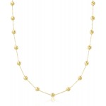 Ross-Simons 14kt Yellow Gold Bead Station Necklace