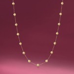 Ross-Simons 14kt Yellow Gold Bead Station Necklace