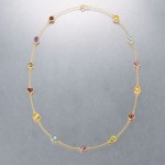 Ross-Simons 8.40 ct. t.w. Multi-Stone Station Necklace in 18kt Gold Over Sterling