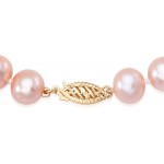 Ross-Simons 10-11mm Pink Cultured Pearl Necklace With 14kt Yellow Gold