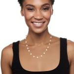 Ross-Simons 6-6.5mm Cultured Pearl Station Necklace in 14kt Yellow Gold