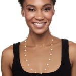 Ross-Simons 6-6.5mm Cultured Pearl Station Necklace in 14kt Yellow Gold