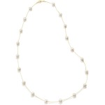 Ross-Simons 6-6.5mm Cultured Pearl Station Necklace in 14kt Yellow Gold