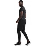 BUYJYA 5Pcs Men&#39;s Compression Pants Shirt Top Long Sleeve Jacket Athletic Sets Gym Clothing Mens Workout