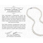 THE PEARL SOURCE AAA Quality Round White Freshwater Cultured Pearl Necklace for Women