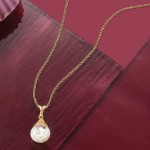 Ross-Simons Floating Opal Pendant Necklace in 14kt Yellow Gold