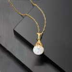 Ross-Simons Floating Opal Pendant Necklace in 14kt Yellow Gold