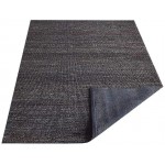 Rugsotic Carpets Hand Woven Jute 5&#39;x8&#39; Eco-Friendly Area Rug Solid Charcoal J00027