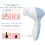 Facial Cleansing Brush [Newest 2021], PIXNOR Waterproof Face Spin Brush with 7 Brush Heads for Deep Cleansing, Gentle Exfoliating, Removing Blackhead, Massaging