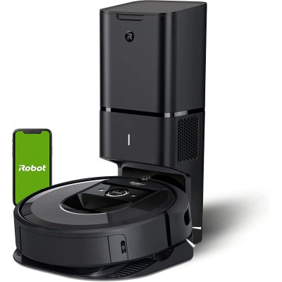 iRobot Roomba i7+ (7550) Robot Vacuum with Automatic Dirt Disposal-Empties Itself, Wi-Fi Connected, Smart Mapping, Works with Alexa, Ideal for Pet Hair, Carpets, Hard Floors, Black