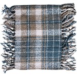 Womens Winter Plaid Infinity Scarf Warm Tassel Circle Loop Scarves &amp; Knit Fall Scarfs for Women