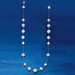 Ross-Simons 6-10mm Cultured Pearl Station Necklace in Sterling Silver