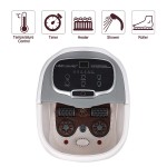 Foot Spa Bath Massager with Temperature Control, Motorized Rollers, Shower, Timer and LED Display for Foot Stress Relief FBD610