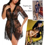 Avidlove Women Kimono Robe Floral Lace Babydoll Lingerie Sheer Mesh Nightgown