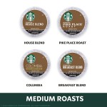 Starbucks Medium Roast K-Cup Coffee Pods — Variety Pack for Keurig Brewers — 1 box (96 pods)