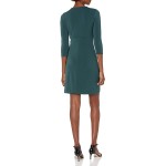 Lark &amp; Ro Women&#39;s Crepe Knit Cross-Over Empire Wrap Dress