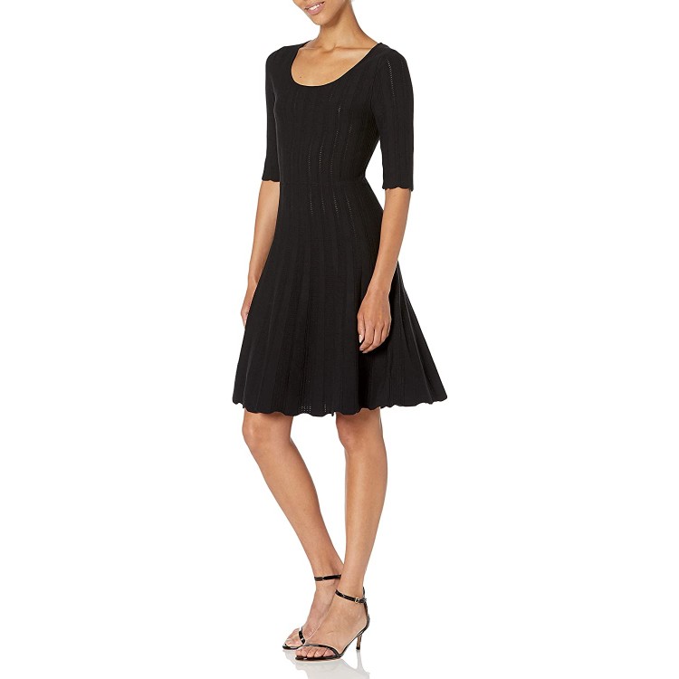 Lark &amp; Ro Women&#39;s Matisse Half Sleeve Flared Dress