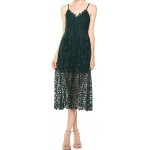 ASTR the label Women's Sleeveless Lace Fit & Flare Midi Dress