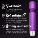 LuLu 11 Upgraded Personal Wand Massager with Memory - Premium with 5 Speeds 20 Patterns - Cordless Powerful and Handheld - USB Rechargeable for Back and Neck Relief - Purple