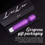 LuLu 11 Upgraded Personal Wand Massager with Memory - Premium with 5 Speeds 20 Patterns - Cordless Powerful and Handheld - USB Rechargeable for Back and Neck Relief - Purple