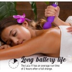 LuLu 11 Upgraded Personal Wand Massager with Memory - Premium with 5 Speeds 20 Patterns - Cordless Powerful and Handheld - USB Rechargeable for Back and Neck Relief - Purple