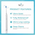 Pur-Well Living Pur-Hydro Clean Sonic Electric Toothbrush, Deep-Cleaning Automatic Toothbrush, Rechargeable Smart Toothbrush