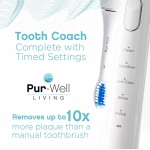 Pur-Well Living Pur-Hydro Clean Sonic Electric Toothbrush, Deep-Cleaning Automatic Toothbrush, Rechargeable Smart Toothbrush