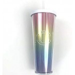 2019 Summer Collection LOVE IRIDESCENT RAINBOW Acrylic Cold Cup Tumbler 24 oz …