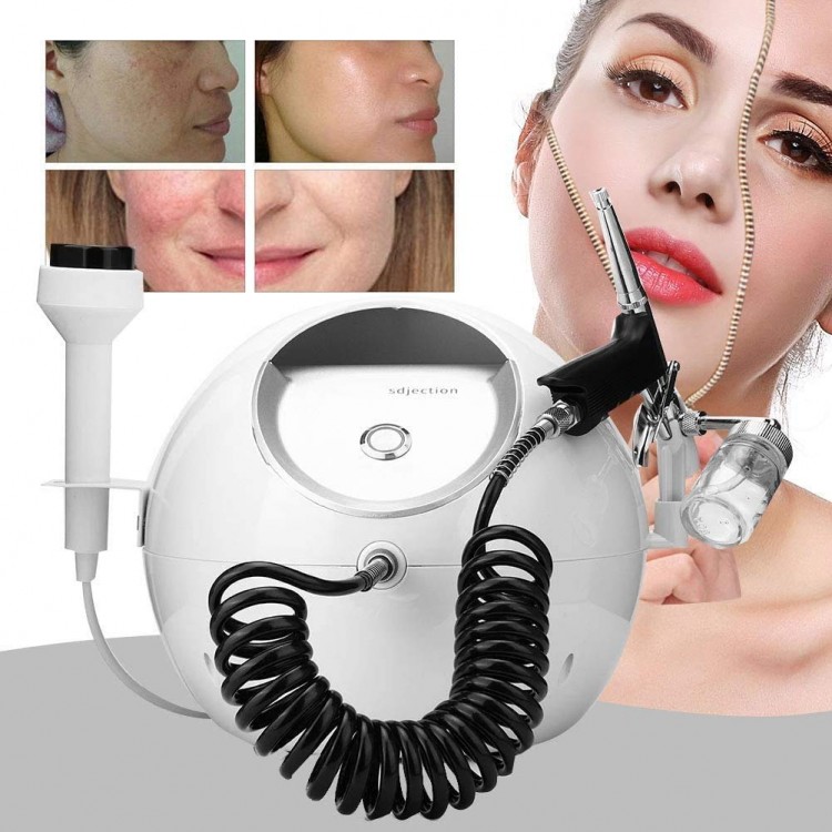 Facial Skin Care Machine with Spray Gun, 2 IN 1 High Frequency Vibration Air Water Injection Sprayer, for Moisturizing, Anti-aging, Skin Rejuvenation and Deep Cleansing