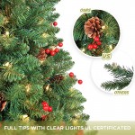 LIFEFAIR 4FT Prelit Christmas Tree, Decorated with 150 Clear Lights and Realistic 380 Thicken Tips