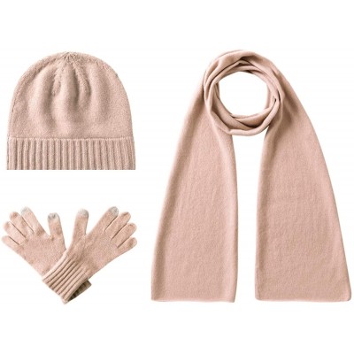 EURKEA Women’s 100% Pure Cashmere Scarf, Gloves, Beanie Hat Gift Box Set