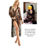 Lingerie For Women Plus Size Long Lace Kimono Dress Nightgown Set Mesh Chemise Cover ups