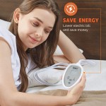 Degrees Of Comfort [Advanced] Dual Control Electric Blanket Queen Size W/ Auto Shut Off | Microplush Heating Blankets for Bed &amp; Living Room | Machine Washable | UL Certified - Blue, 84x90