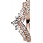 Pandora Jewelry Princess Sparkling Wishbone Cubic Zirconia Ring in Pandora Rose