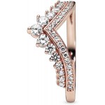 Pandora Jewelry Princess Sparkling Wishbone Cubic Zirconia Ring in Pandora Rose