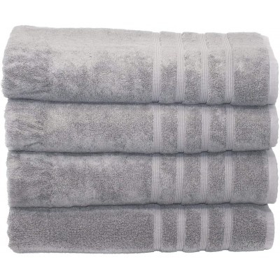 MOSOBAM 700 GSM Hotel Luxury Bamboo-Cotton, Bath Towel Sheets 35X70, Charcoal Grey, Set of 4, Quick Dry, Soft Spa-Like Turkish Bathroom Sets, Oversized Extra Large Body Sheet Towels, Prime, Dark Gray