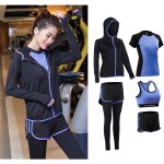 Warmht Womens Yoga Suit, Women&#39;s Gym Suit,Sportswear,Training Wear, Running Suit Fitness Series - 5pcs Set