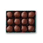 Fannie May Holiday Wrap Pixies, Milk Chocolate Covered Caramel with Pecans, Christmas Candy Gift Box, 1 Lb