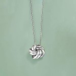 Ross-Simons Italian Sterling Silver Love Knot Pendant Necklace