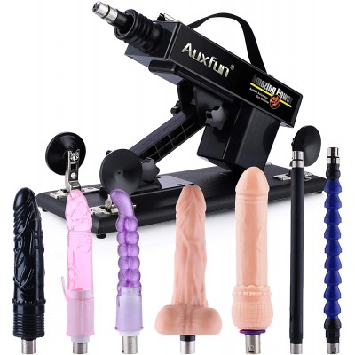 AUXFUN Sex Machine Love Machine for Women with 3XLR Connector G Spot Dildos Stimulator Fucking Machine Gun with Realistic Dildos Adult Massager Sex Toys for Women