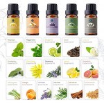 Lagunamoon Essential Oils Gift Set 16 x 10mL Essential Oils for Diffuser Humidifier Massage Aromatherapy Essential Oils - Lavender, Tea Tree, Lemon, Orange, Peppermint, Rosemary, Lemongrass