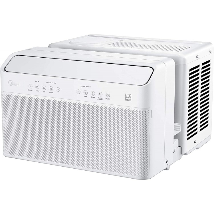 Midea U Inverter Window Air Conditioner 12,000BTU, U-Shaped AC with Open Window Flexibility, Robust Installation,Extreme Quiet, 35% Energy Saving, Smart Control, Alexa, Remote, Bracket Included