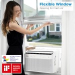 Midea U Inverter Window Air Conditioner 12,000BTU, U-Shaped AC with Open Window Flexibility, Robust Installation,Extreme Quiet, 35% Energy Saving, Smart Control, Alexa, Remote, Bracket Included