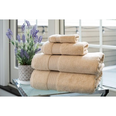 Linger -100% Organic Cotton Turkish Dobby Design Bath Towel Set - Long Staple Cotton - Oeko-Tex Certified - Ultra-Plush Feel, Soft and Absorbent - Spa Day, Every Day!!