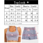 Toplook Women Seamless Yoga Workout Set 2 Piece Outfits Gym Shorts Sports Bra