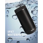 COMISO Bluetooth Speaker Waterproof IPX7 (Upgrade) 25W Wireless Portable Loud Surround Sound Strong Bass Stereo Pairing 36 Hours Playtime, Bluetooth 5.0 Built in Mic for Calls Office Black