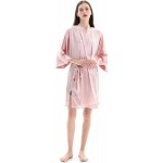 ZIMASILK 22 Momme 100% Pure Mulberry Silk Robe for Women, Pure Color Long Kimono Bathrobes Soft Nightgown