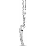 Sterling Silver Diamond Heart Pendant Necklace (1/4 cttw, I-J Color, I2-I3 Clarity), 18&#34;